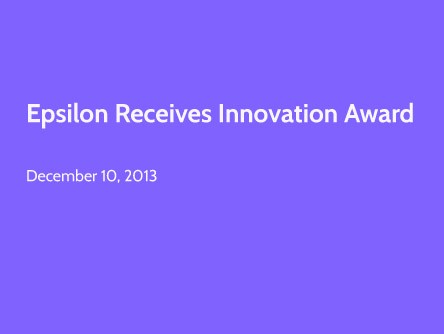 Epsilon Receives Innovation Award