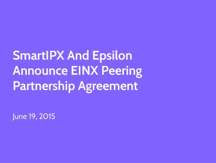 SmartIPX and Epsilon Announce eINX Peering Partnership Agreement