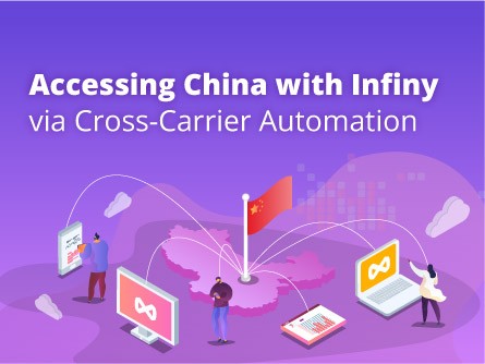 Accessing China with Infiny via Cross-Carrier Automation