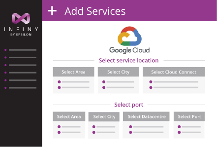 Connect to Google Cloud via Epsilon Infiny