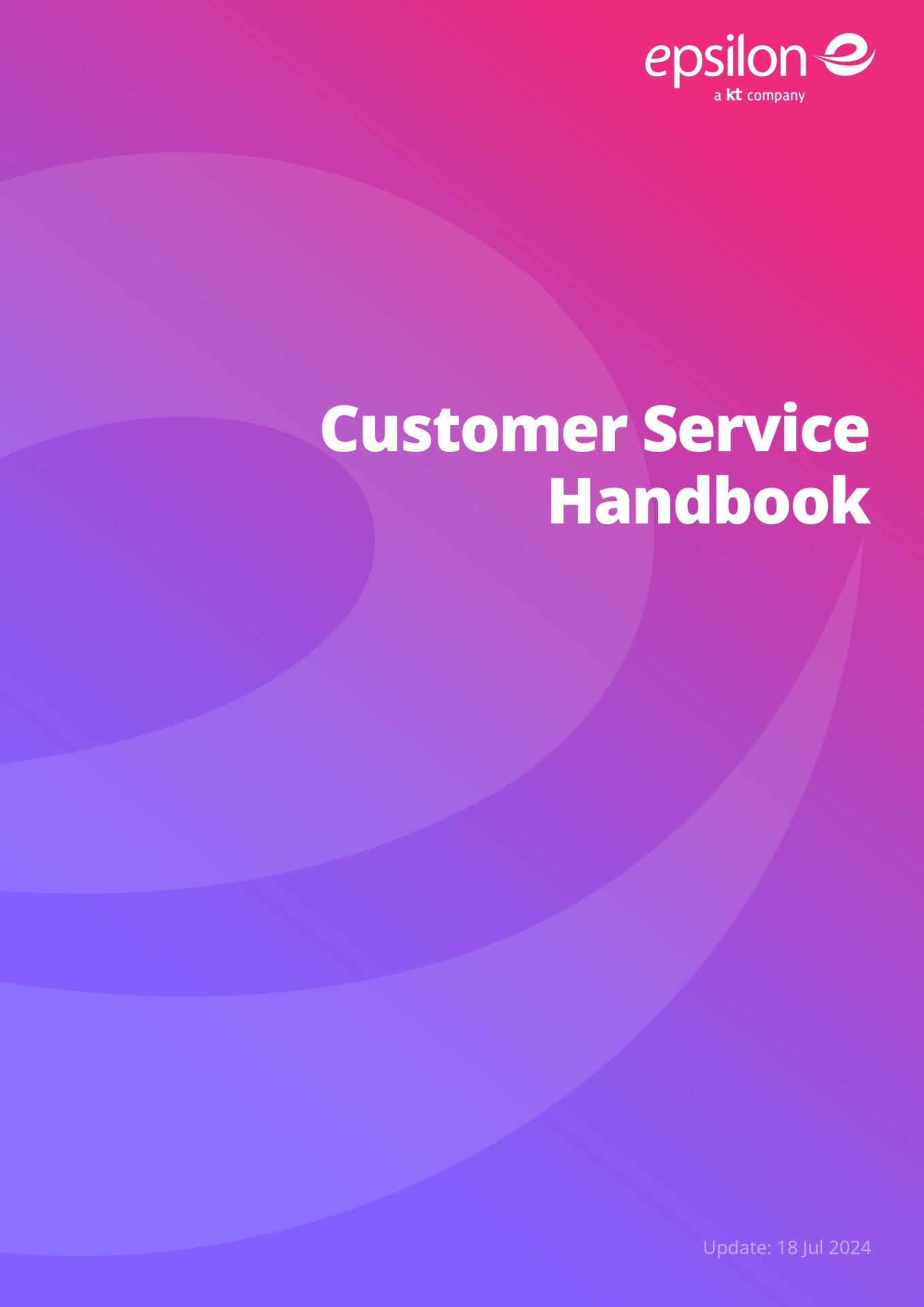 Customer service handbook cover