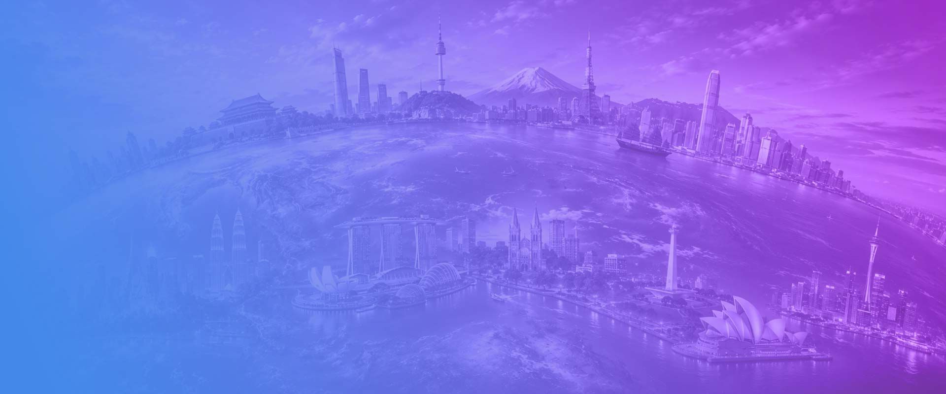 Hero banner: APAC Wavelength service, showing Asia-Pacific city skylines in blue-purple gradient